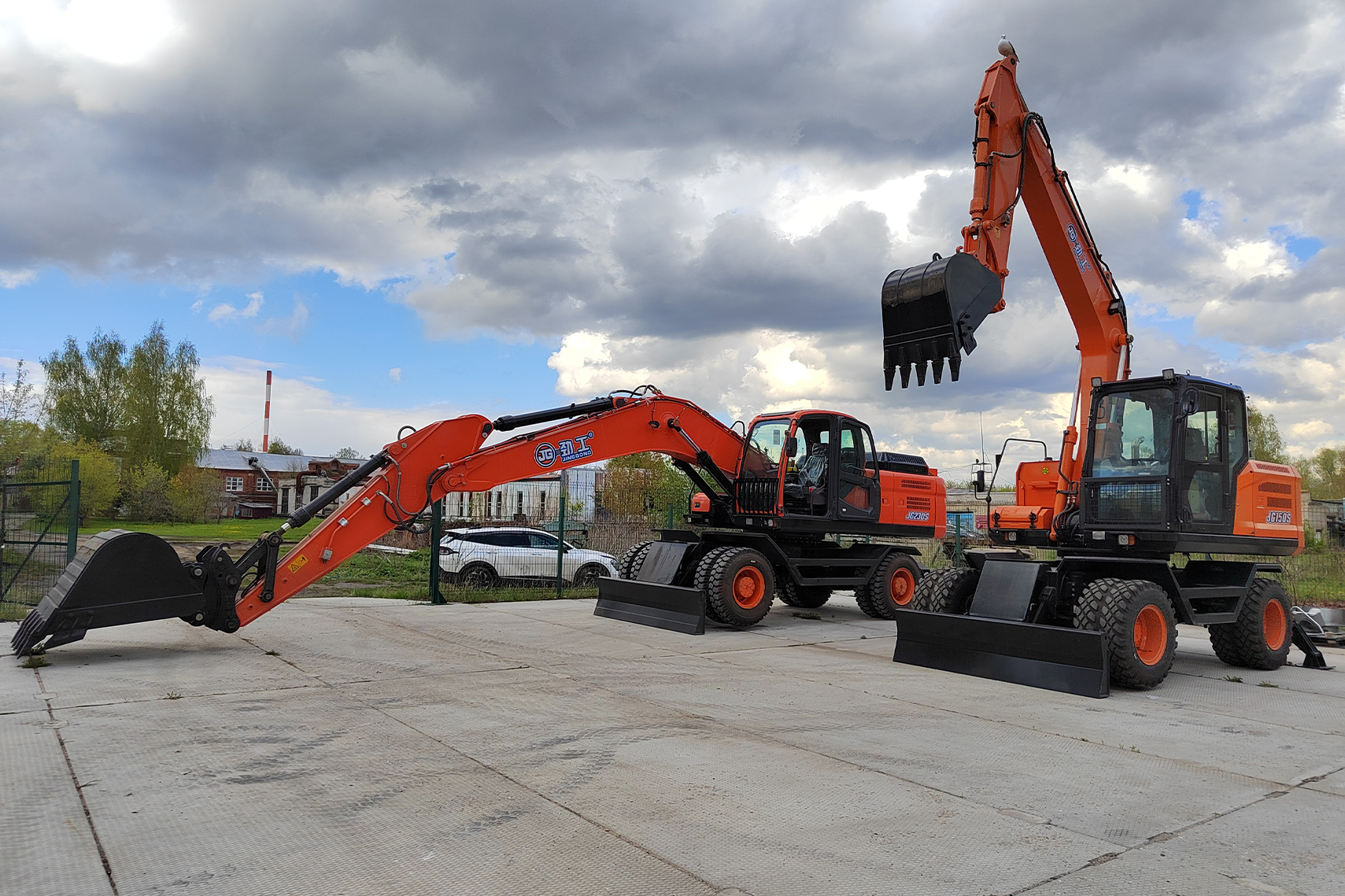Колёсные экскаваторы JingGong 150S и 230S доступны на складе — надёжная техника без ожидания!